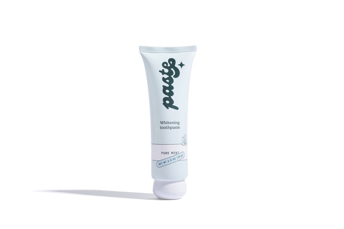 Paste Whitening Toothpaste, enamel-safe Pure Mint formula for daily stain removal.